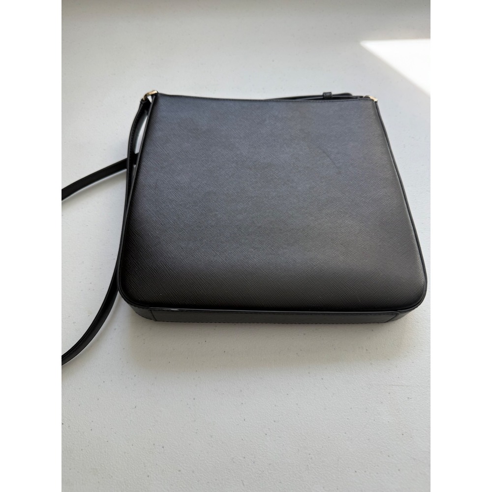 Kate Spade New York Black Saffiano Leather Crossbody‎ Bag Gold Hardware Slim - Picture 7 of 11
